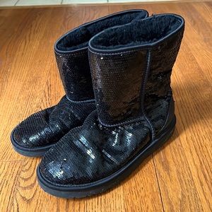 Like New Black Sequin Ugg Boots - Size 8